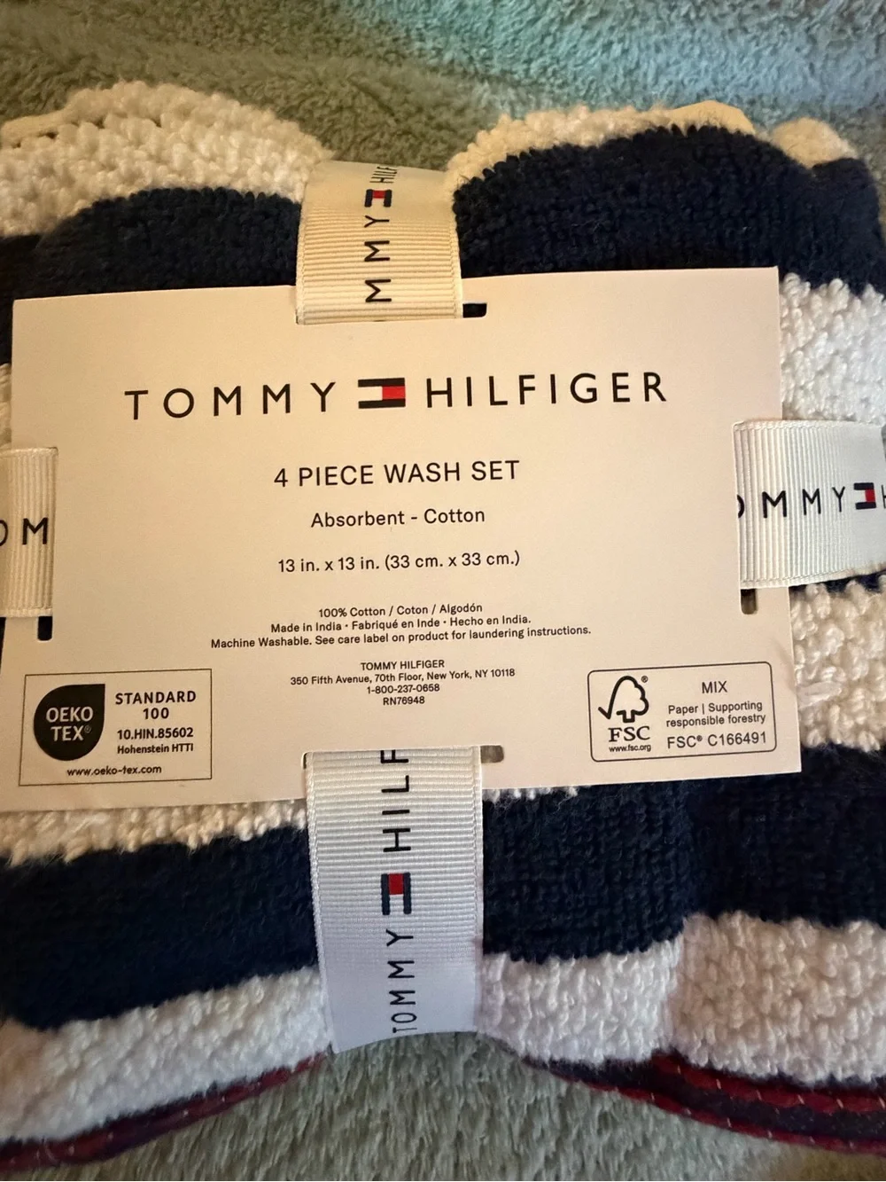 Tommy Hilfiger Hand Towel and Washcloth bath set